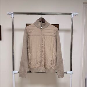 REISS Mens Quentin Long Sleeve Quilted Zip Up